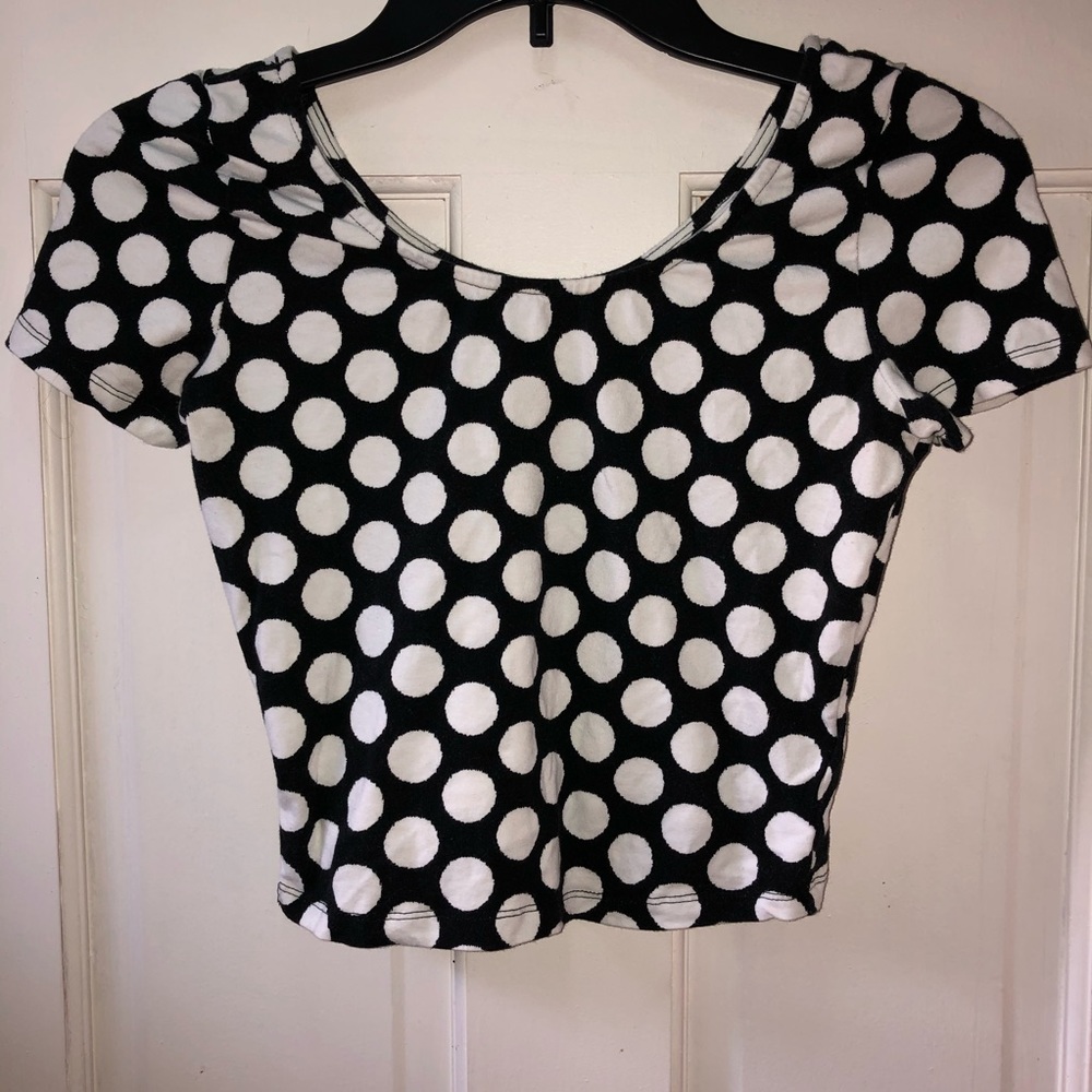 Polka Dot Crop Top ⚪️⚫️